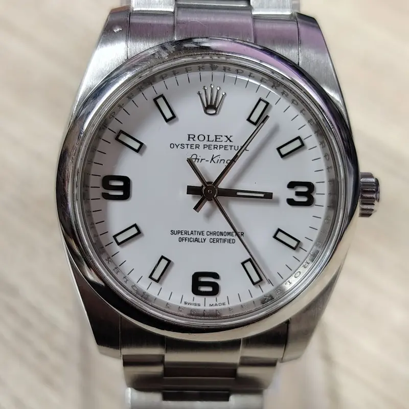 Rolex Air King 114200 Stainless Steel White Face 1