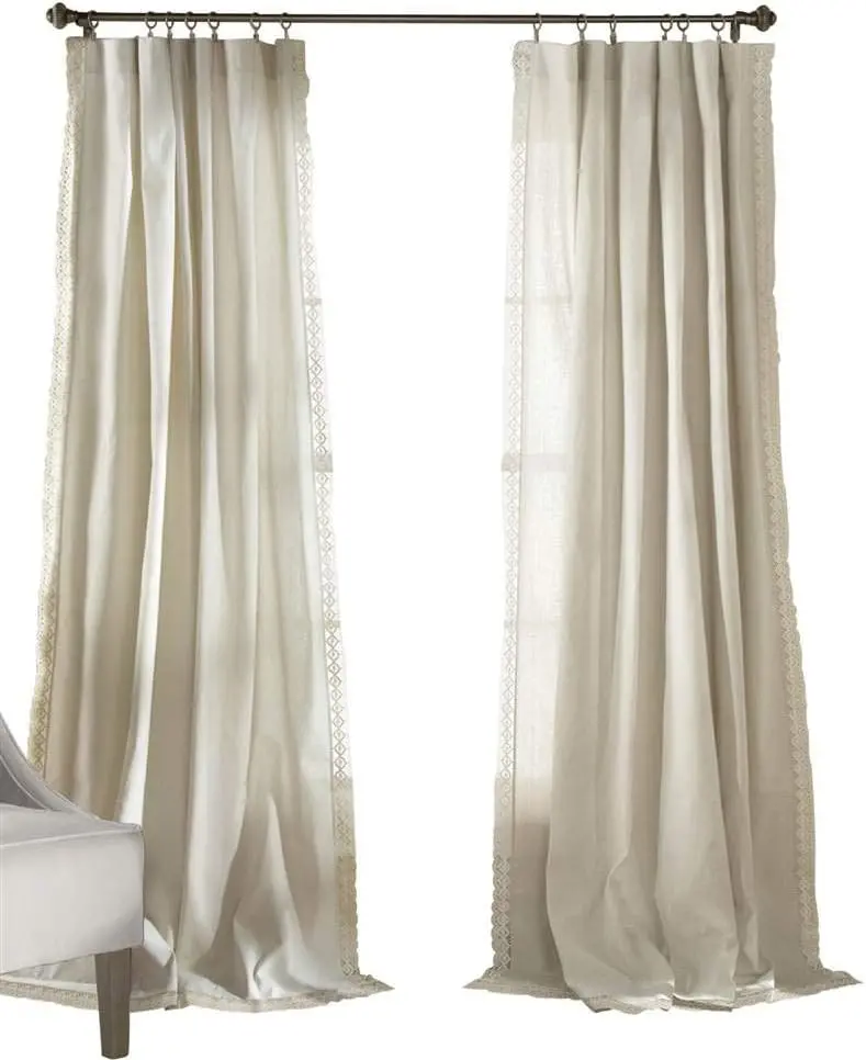 Rosalie Window Curtain Panels Ivory 54X120set 1