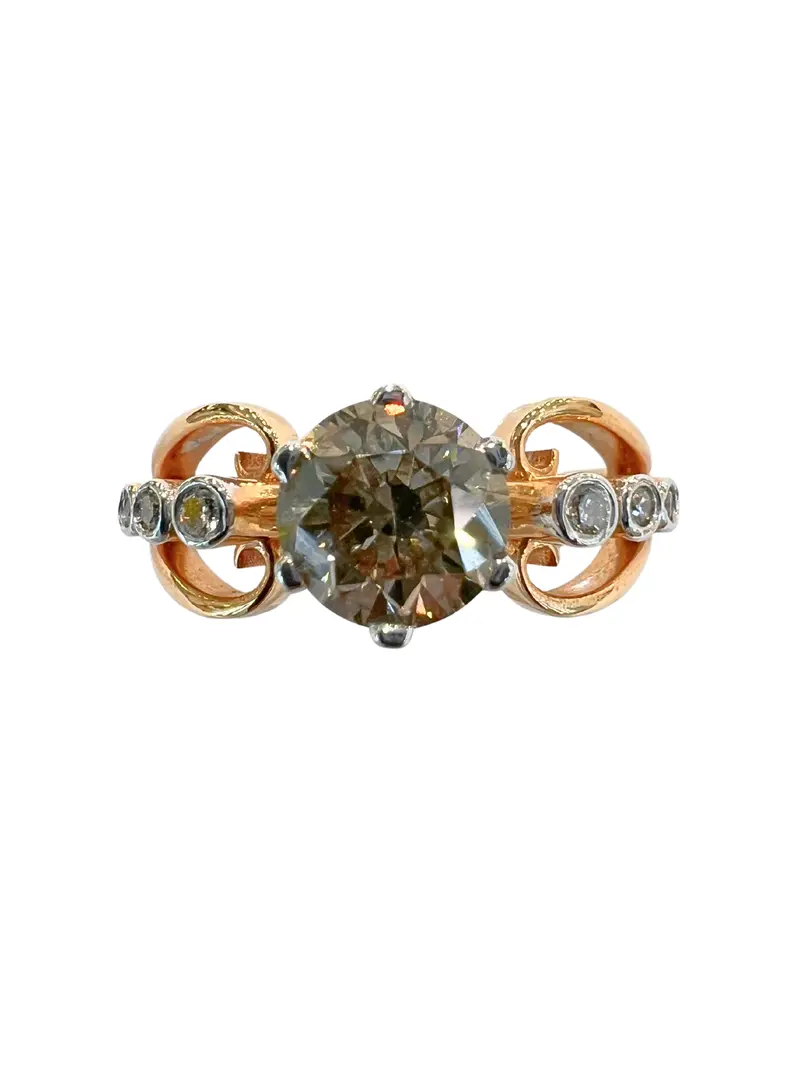 Round Brilliant 1.24 Carat Solitaire Diamond Ring 1