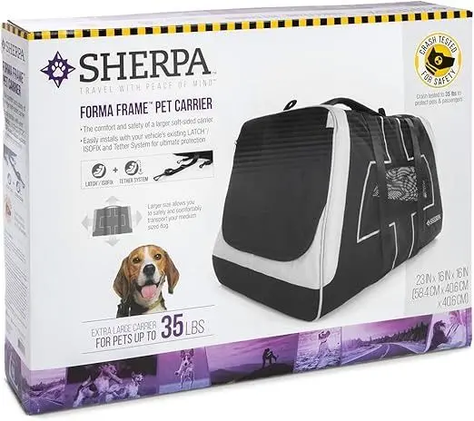 Sherpa Spt72069 Forma Frame Airline Approved Crash Tested Pet Carrier, Black, X-Large 1