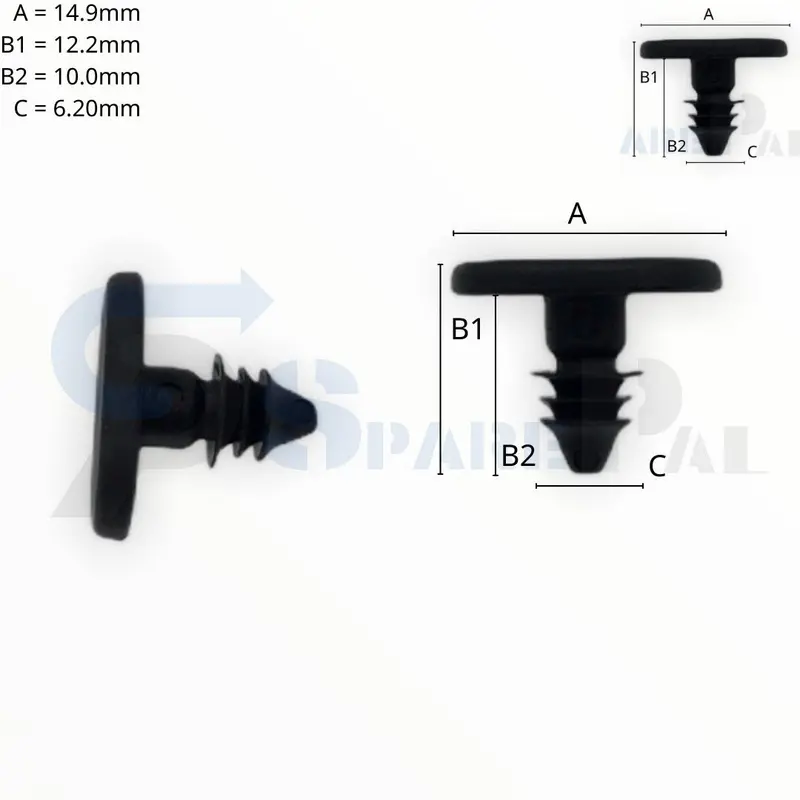 Sparepal Fastener Clip 樹形釘扣 Spl-10665 1