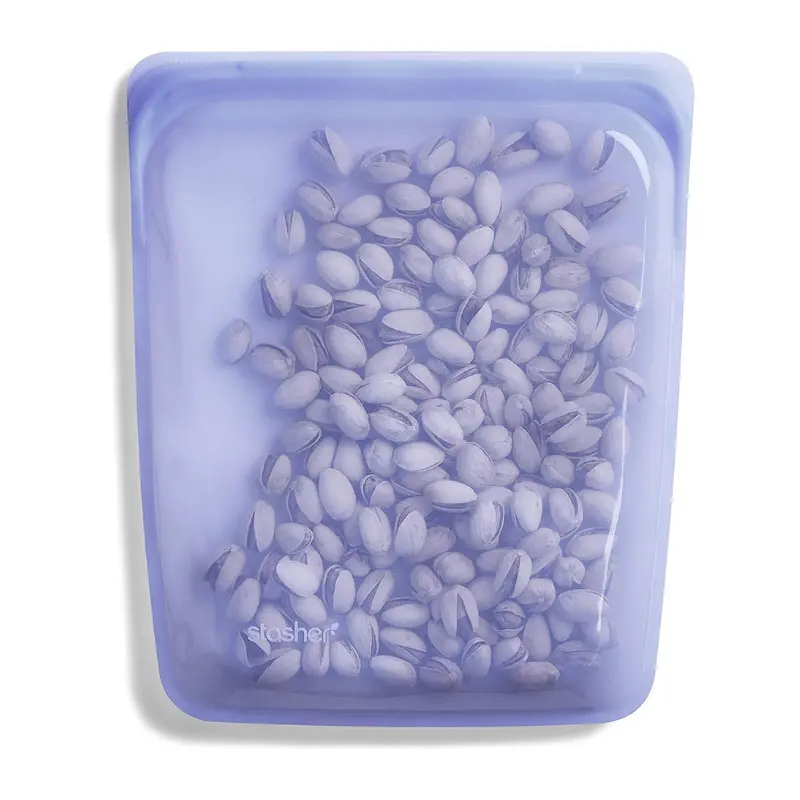 Stasher 100% Silicone Reusable Food Bag, Half Gallon, Amethyst 1