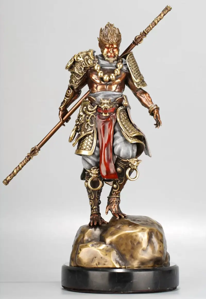 Sun Wukong Brass Statue 19Cm X 31Cm X 40Cm 1