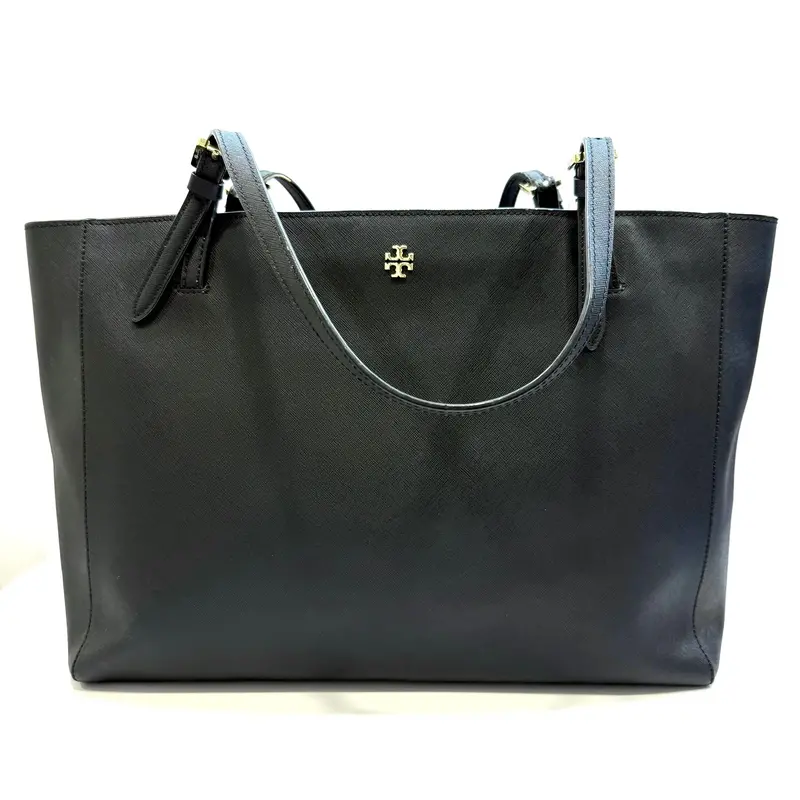 Tory Burch Black Saffiano Leather Tote Bag 1