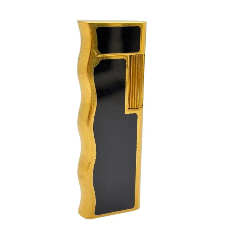 Van Cleef & Arpels Gold Plated & Black Enamel Lighter Vintage (No Gas) 1