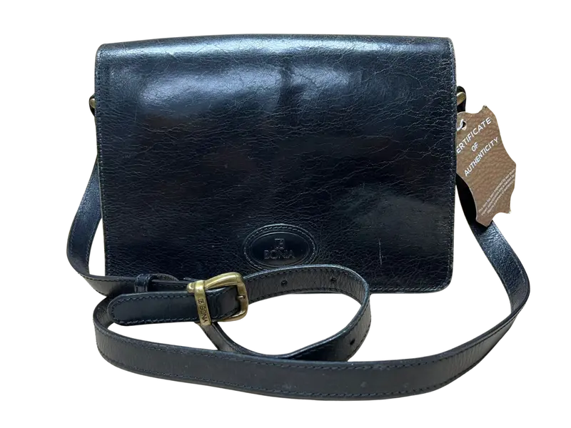 Vintage Bonia Italian Leather Crossbody Bag 1