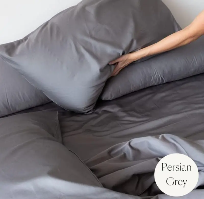Weavve Home Cotton Duvet Cover Set, King Size, Persian Grey 1