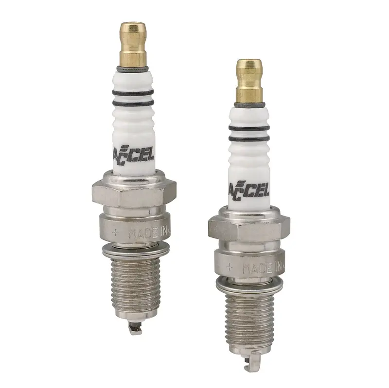 Accel 2401 Copper Core Spark Plugs – Motorcycle-Specific, Twin-Pack With Standard Heat Range 1