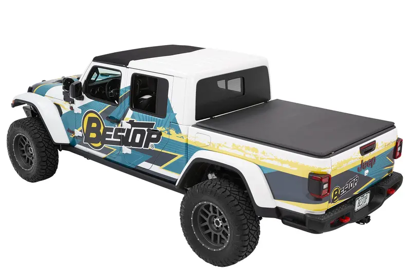 Bestop 16280-35 Ez-Fold Soft Tonneau Cover For 2020–2023 Jeep Gladiator (5-Foot Bed), Black Diamond 1