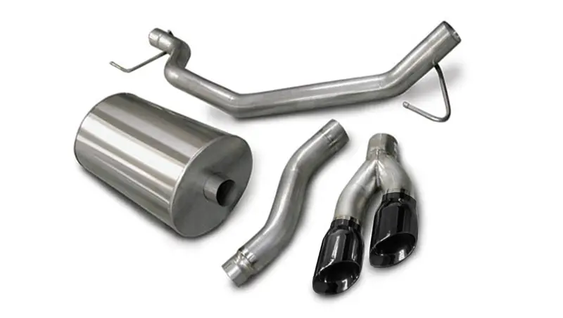 Corsa Performance 14580Blk Cat-Back Exhaust System – 3" Single-Side Exit With Dual 4" Black Pvd Pro-Series Tips 1
