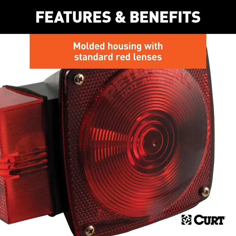 Curt 53453 Submersible Driver-Side Trailer Light – Combination Stop/Turn/Tail Function 1