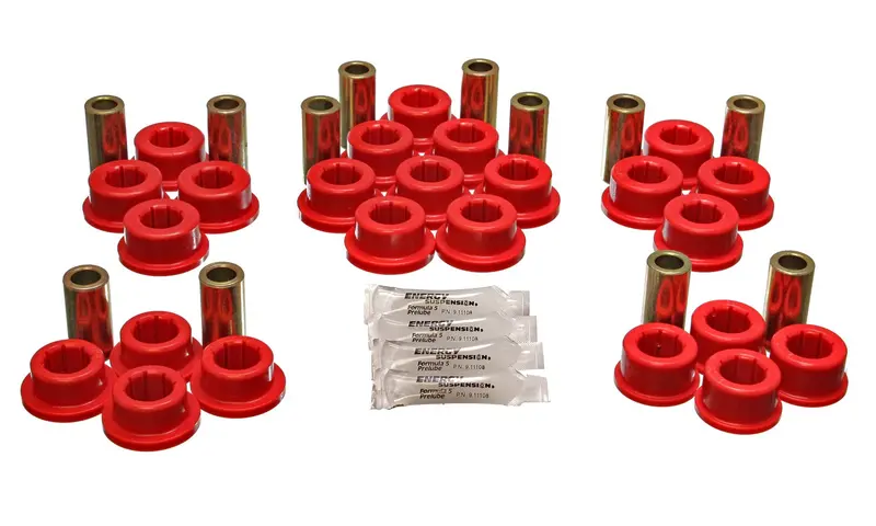 Energy Suspension Red Rear Control Arm Bushing Kit – High-Performance Polyurethane Replacement 1