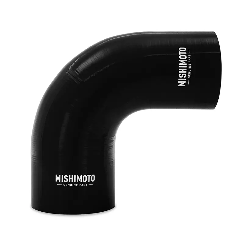 Mishimoto 90-Degree Silicone Coupler – 3.0" To 4.0" Transition, Black Reinforced Design 1
