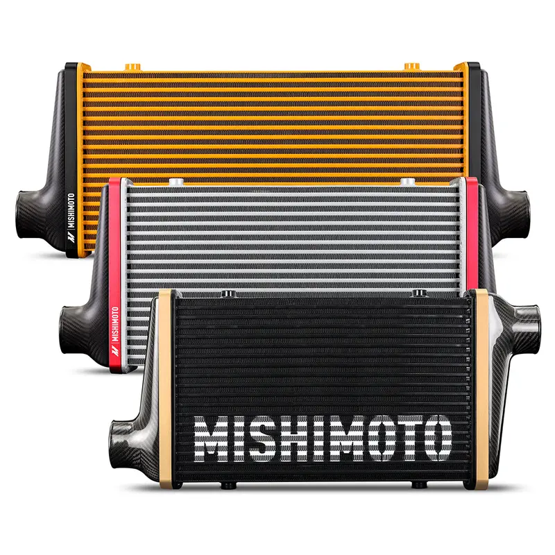 Mishimoto Mmint-Ucf-M4S-C-Bk Intercooler Tank Kit – Matte Black, 450Mm Silver Core, Offset V-Band Design 1