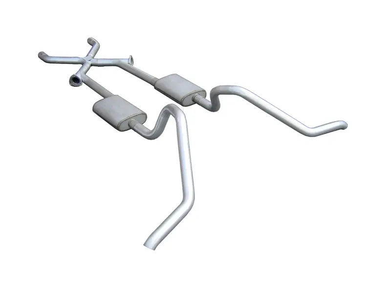 Pypes Violator Cat-Back Exhaust System – Dual-Split Exit, 2.5" 409 Stainless Steel 1