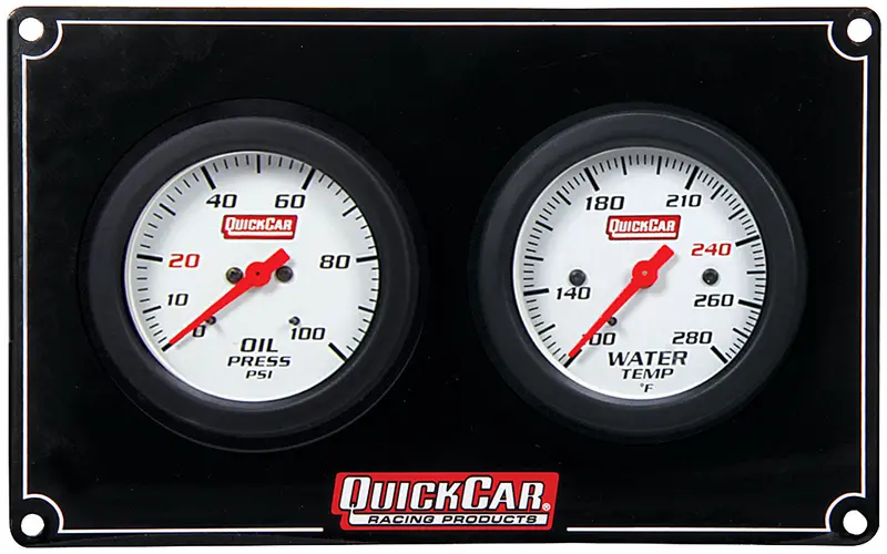 Quickcar Racing 61-7001 Dual-Gauge Extreme Dash Panel – Oil Pressure & Water Temperature 1