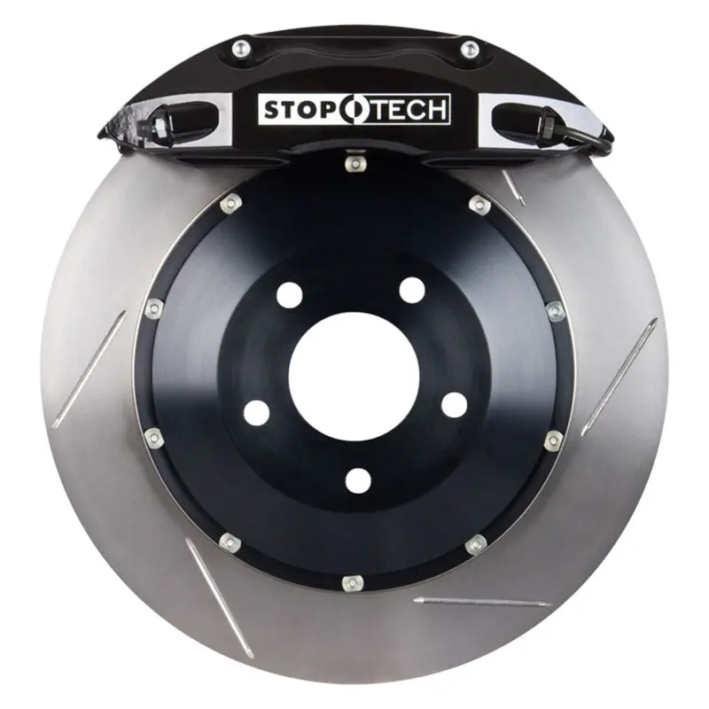 Stoptech Big Brake Kit – Rear Two-Piece Slotted Rotors With Black Calipers (83.160.0047.51) 1