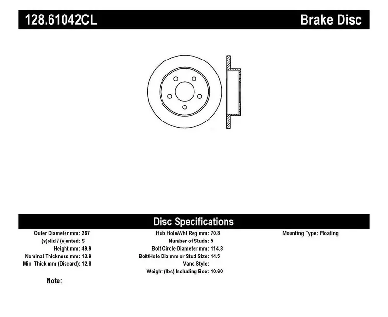 Stoptech Rear Left Cryo-Treated Cross-Drilled Sport Rotor – 128.61042Cl 1