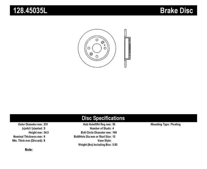 Stoptech Sport Cross-Drilled Rear Left Brake Rotor – Improved Heat Dissipation And Bite 1